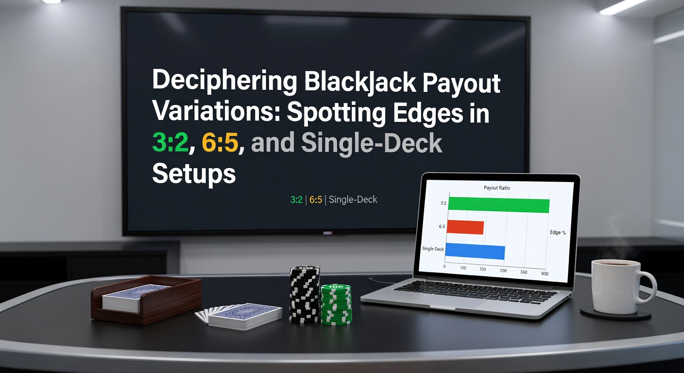 Vergleichstabelle von House Edges in verschiedenen Blackjack-Varianten mit 3:2 und 6:5 Auszahlungen
