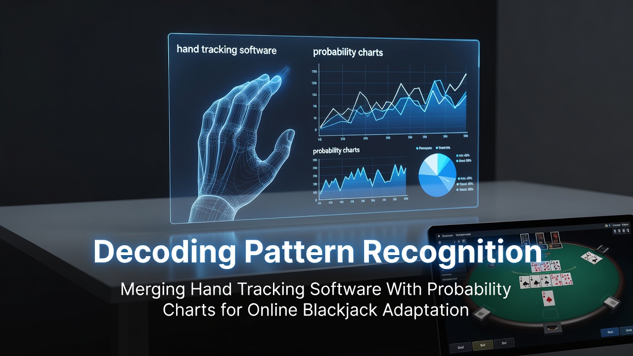 Hand-Tracking-Software und Wahrscheinlichkeitsdiagramme in Aktion bei Online-Blackjack