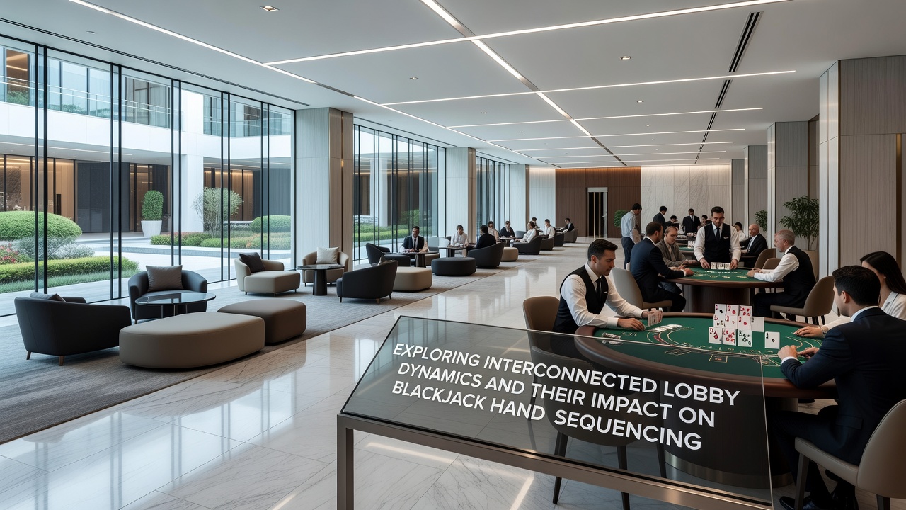 Darstellung vernetzter Blackjack-Lobbys mit Fokus auf Handsequenzen