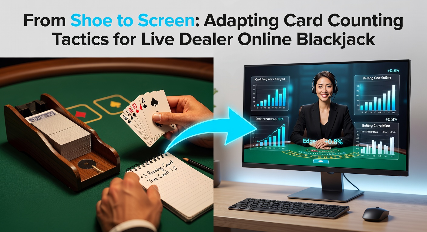 Digitale Anpassung von Kartenzähl-Systemen in einem Live-Dealer-Online-Blackjack-Setup mit Count-Tracking-Overlay
