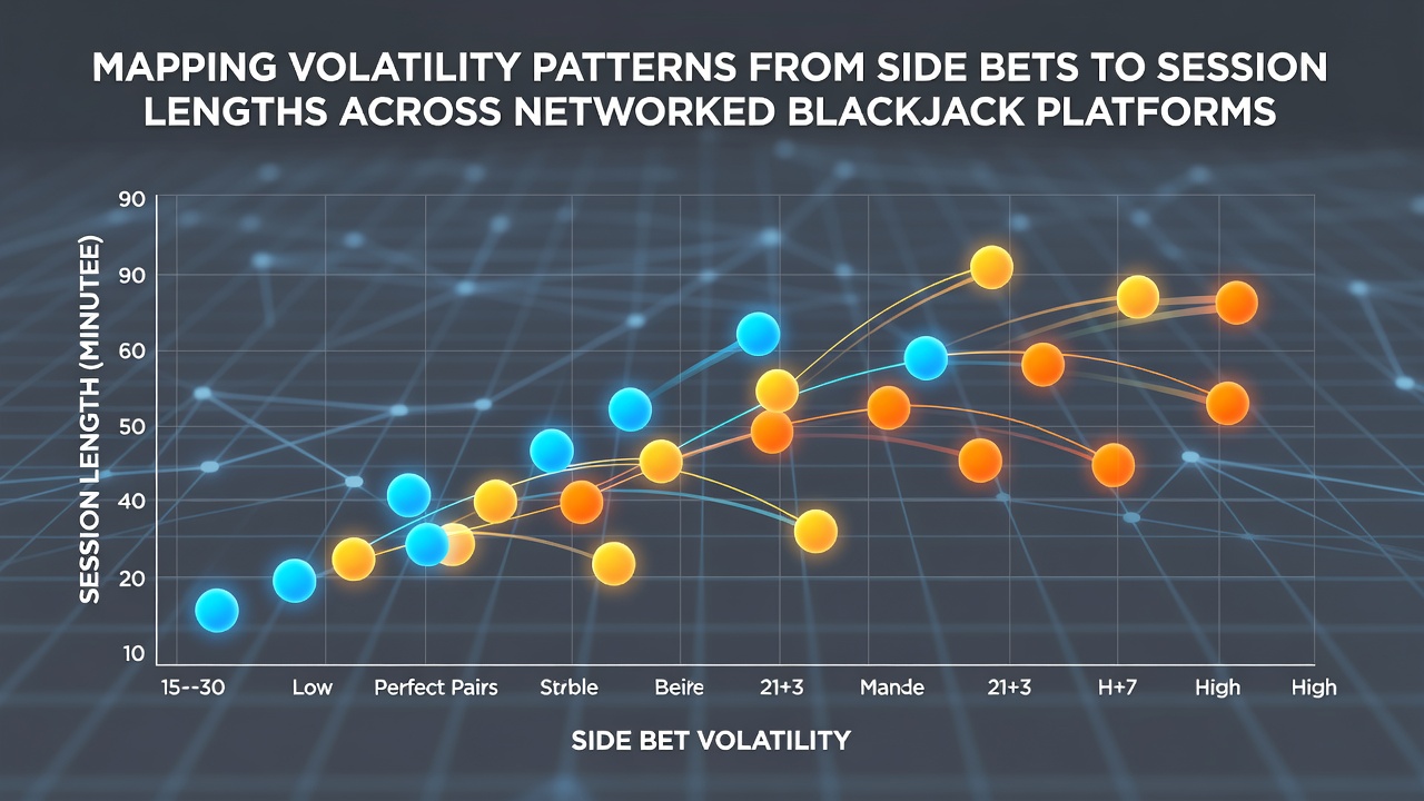 Diagramm zeigt Volatilitätsmuster von Side Bets in vernetzten Blackjack-Plattformen