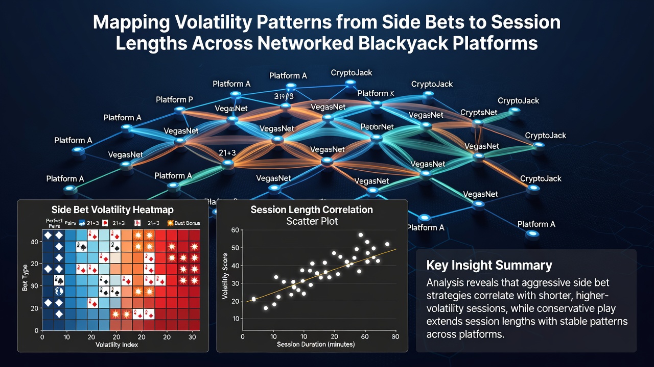 Grafik veranschaulicht Session-Längen in Abhängigkeit von Side-Bet-Volatilität auf vernetzten Plattformen